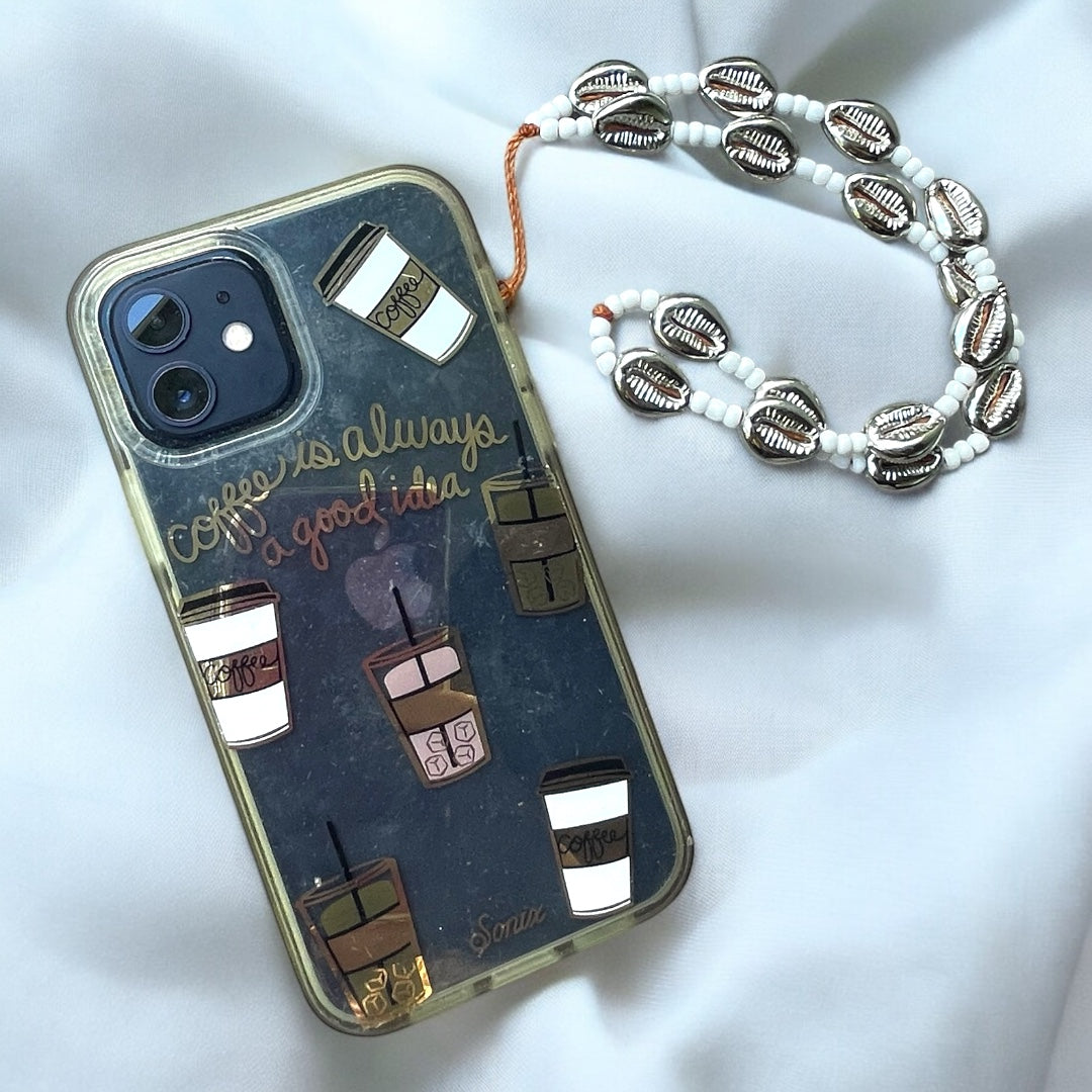 Shell Phone Charm Wristlet